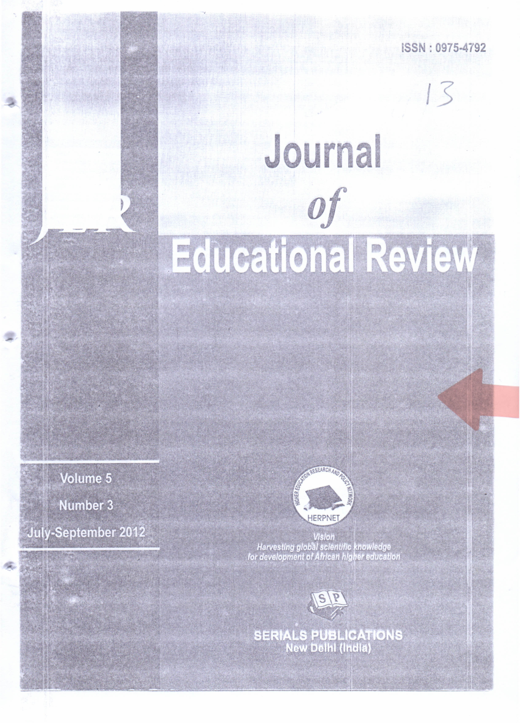 Journal of Educational Review