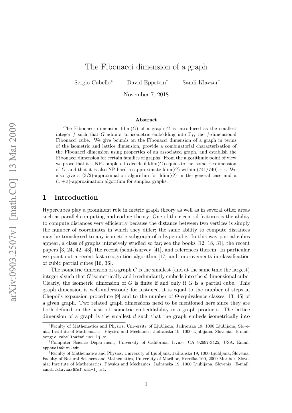 The Fibonacci Dimension of a Graph