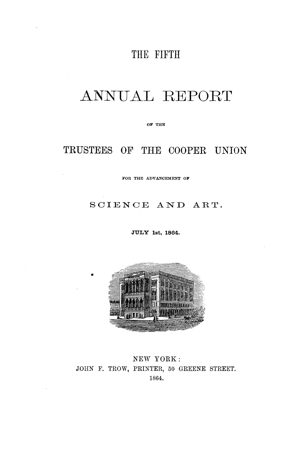 The Fifth Annual Report of the Trustees Of