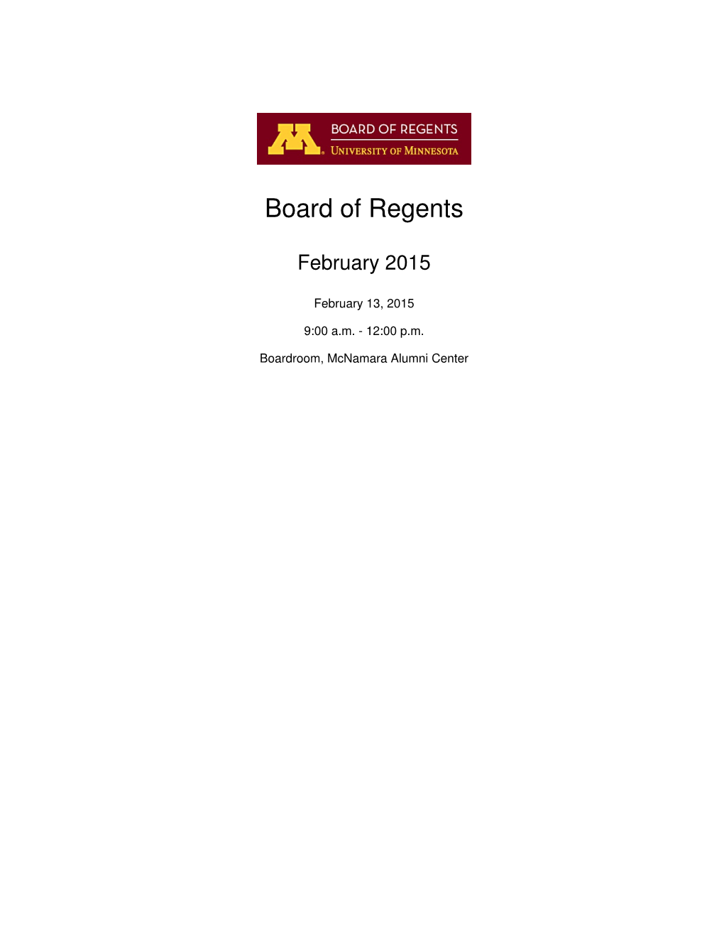 Docket: Board of Regents