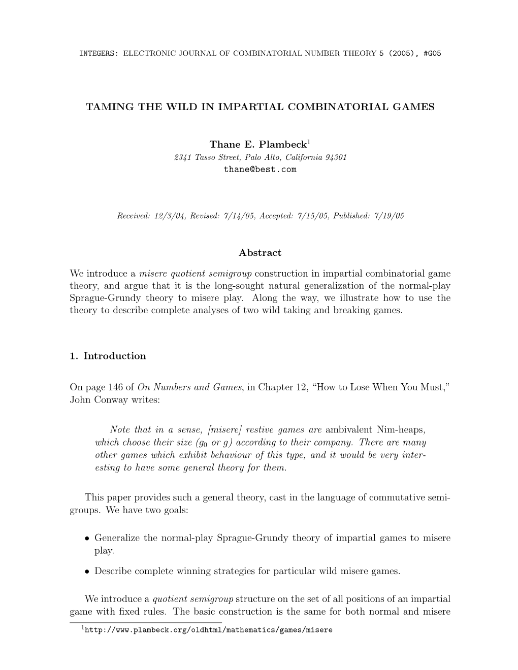 Taming the Wild in Impartial Combinatorial Games