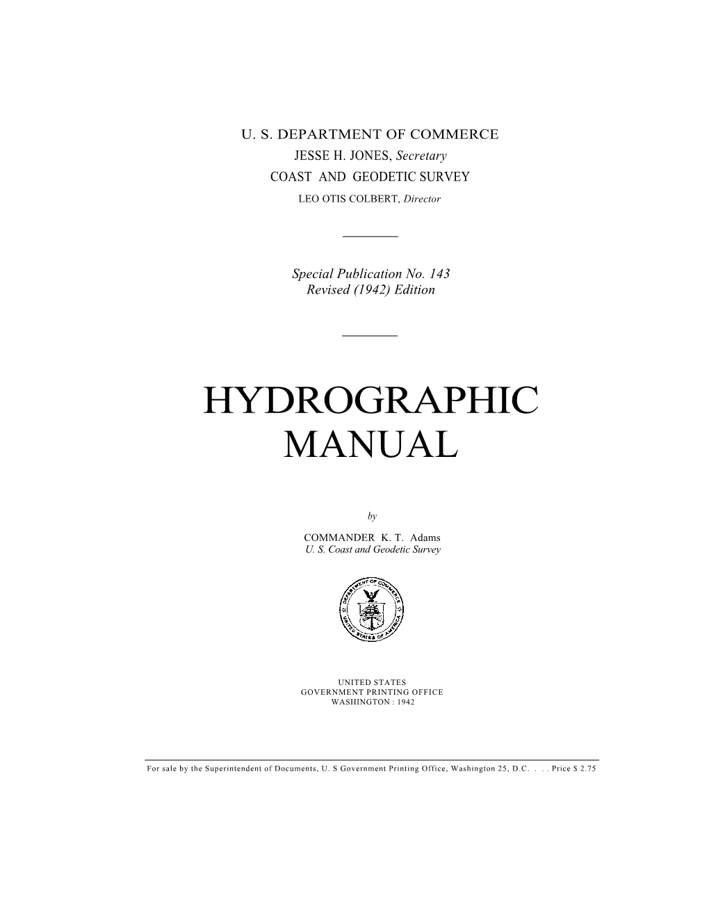 Hydrographic Manual