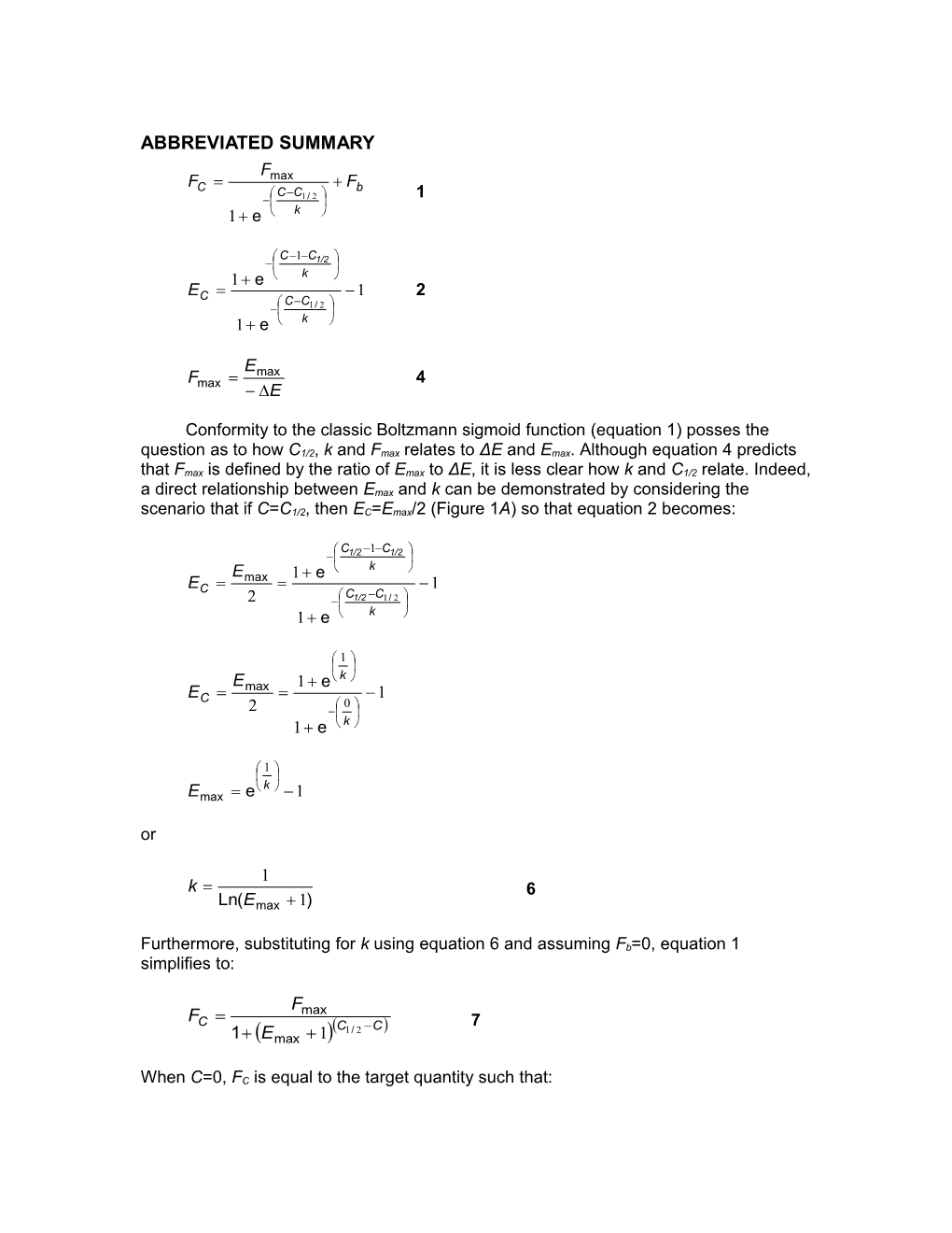 A Direct Relationship Between Emax and K Can Be Demonstrated by Considering the Scenario