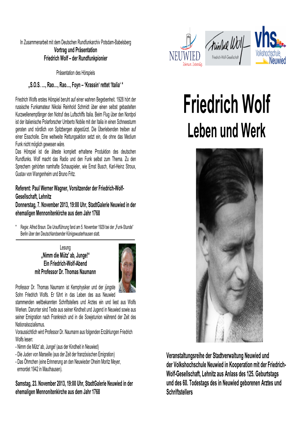 Flyer Friedrich Wolf Überarbeitung 1