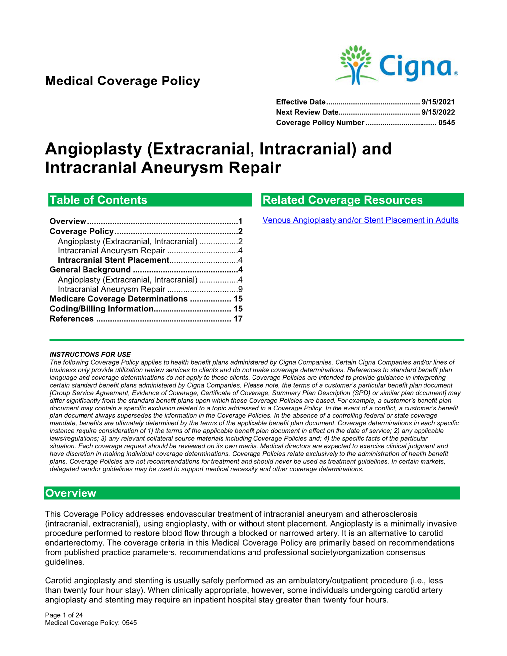 Angioplasty (Extracranial, Intracranial) and Intracranial Aneurysm Repair