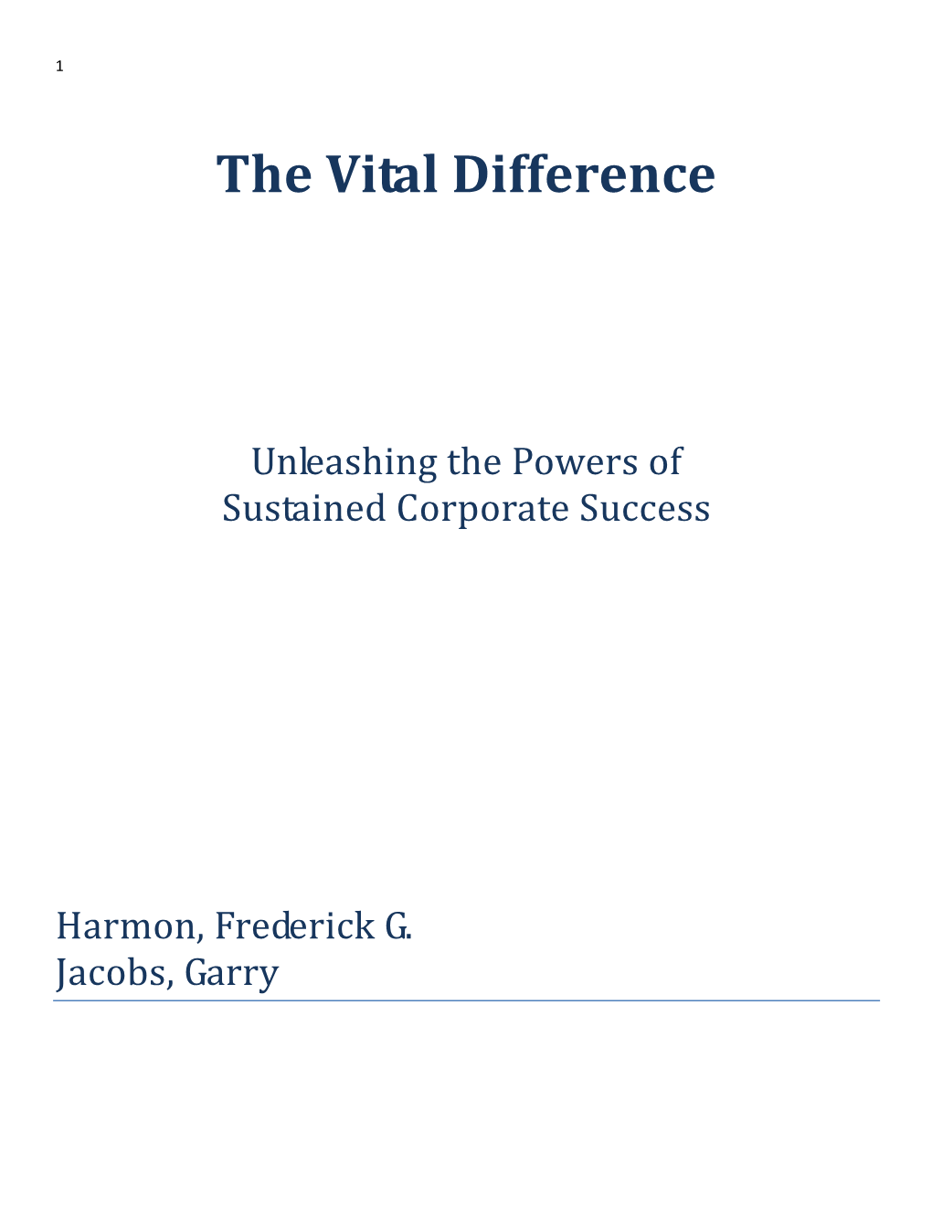 The Vital Difference