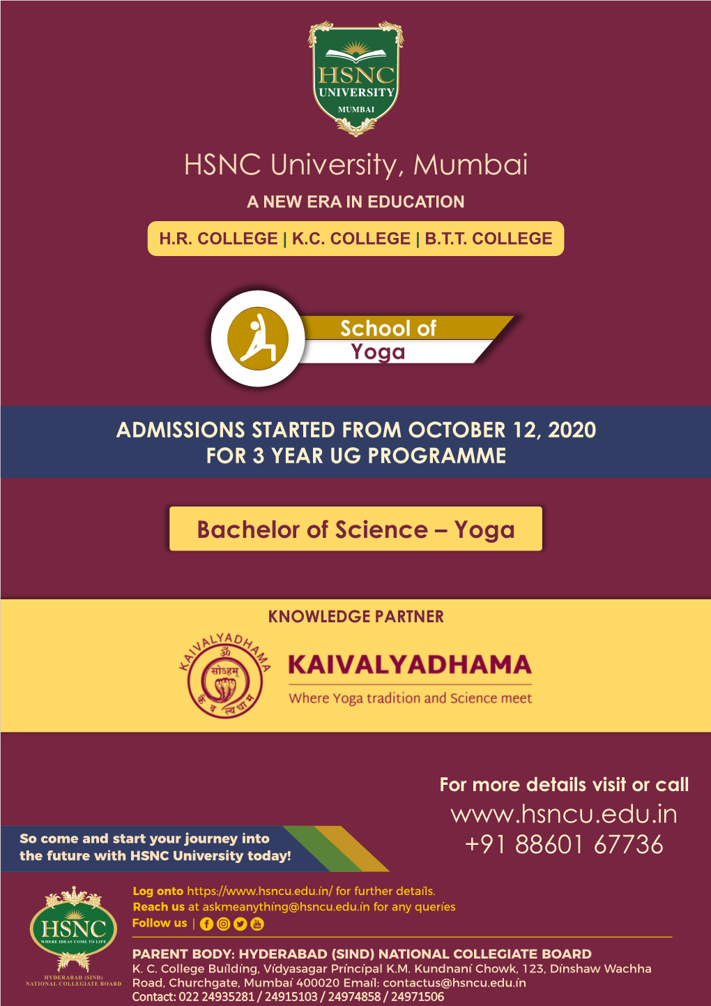 HSNC University, Mumbai a NEW ERA in EDUCATION