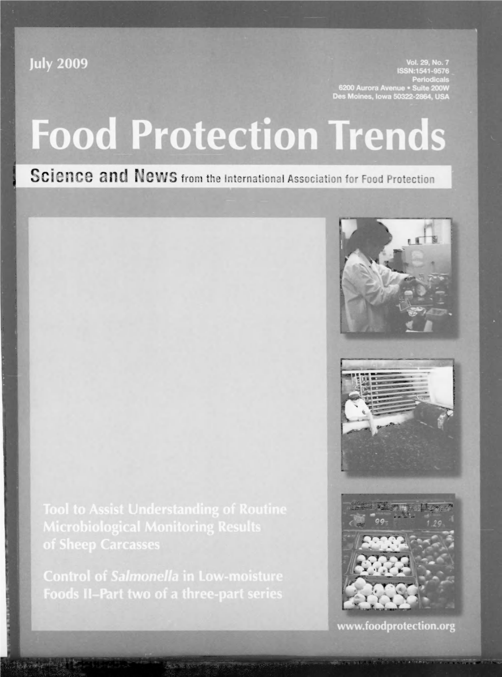 Food Protection Trends 2009-07: Vol 29 Iss 7