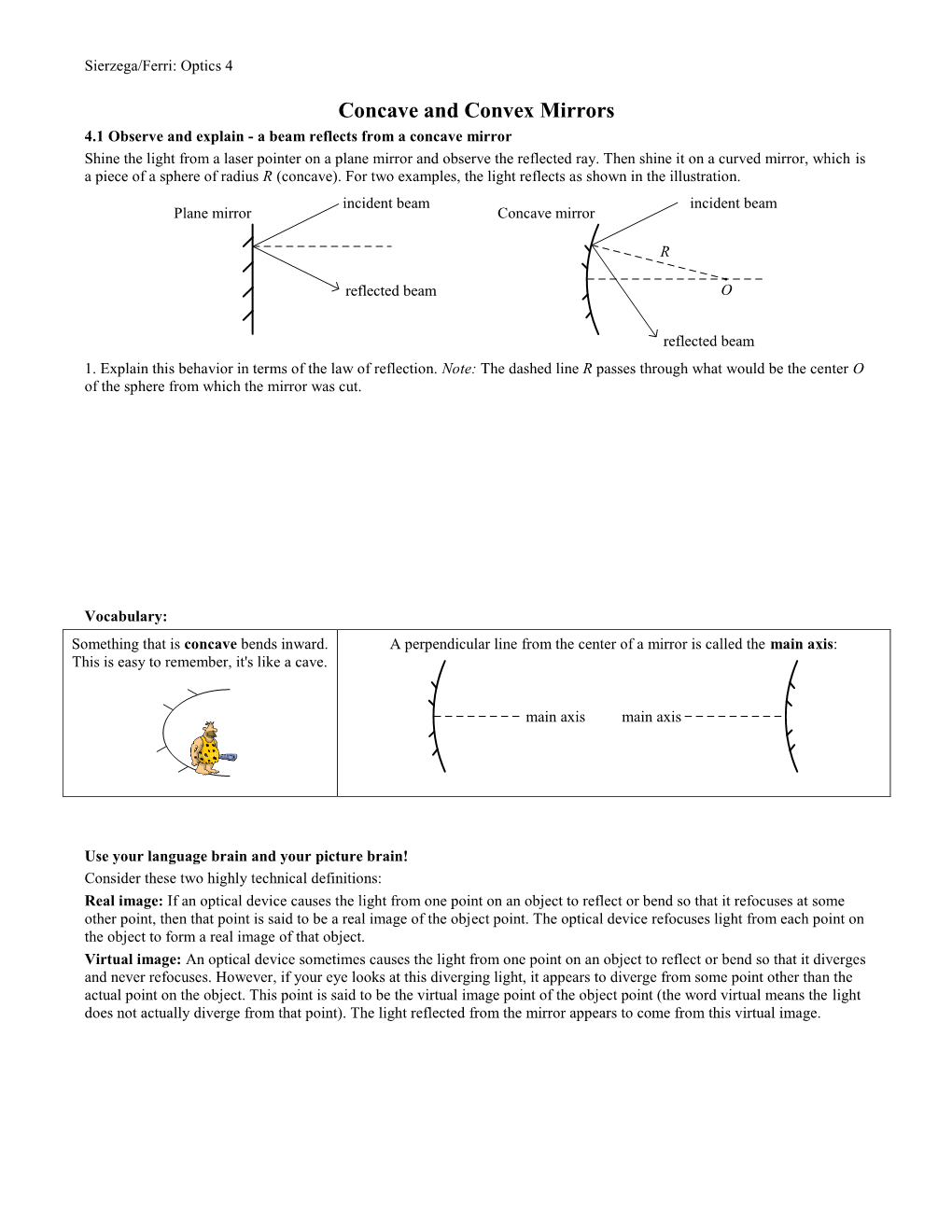 Concave and Convex Mirrors