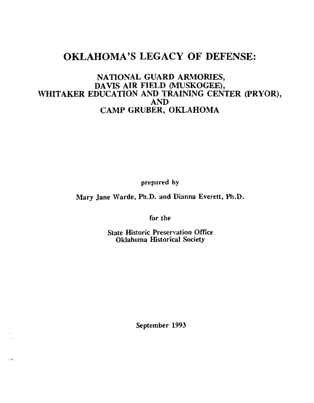 Oklahoma's Legacy of Defense