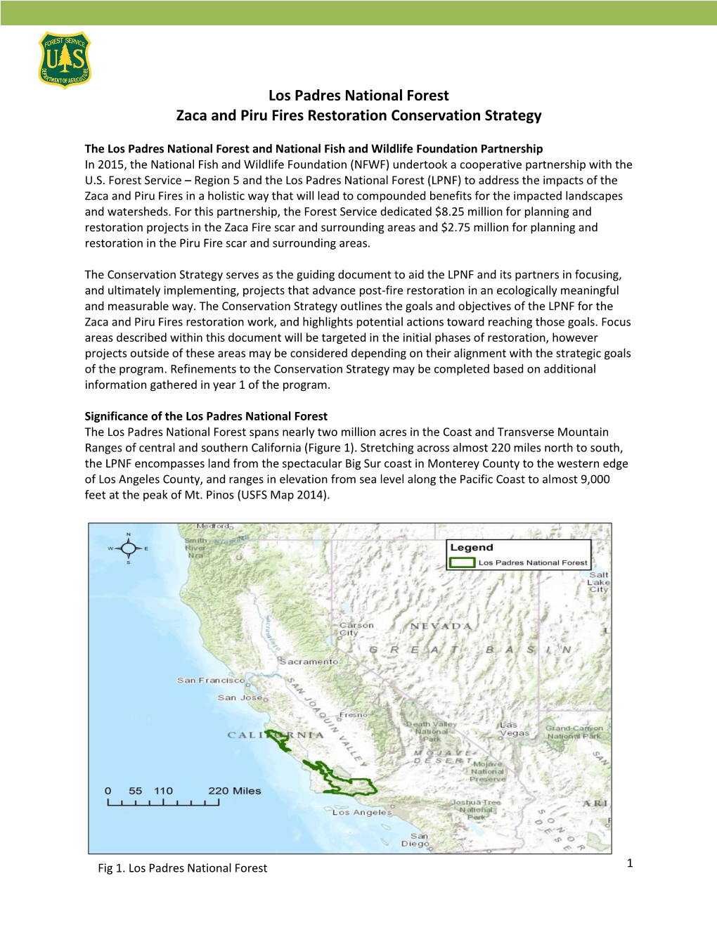 Los Padres National Forest Zaca and Piru Fires Restoration Conservation Strategy