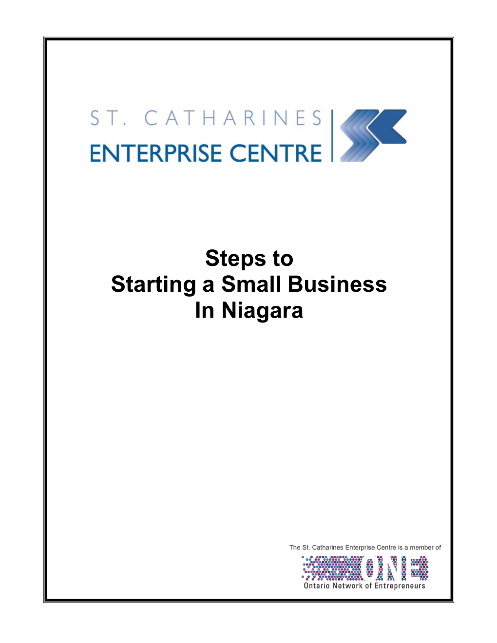 Steps to Starting a Small Business in Niagara