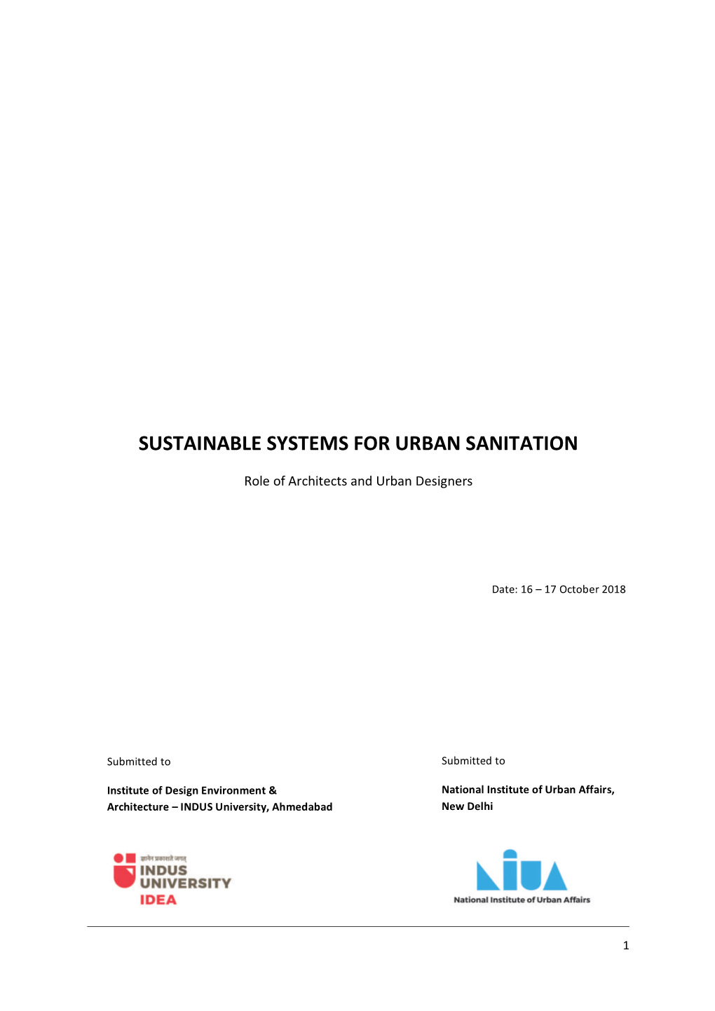 Sustainable Systems for Urban Sanitation