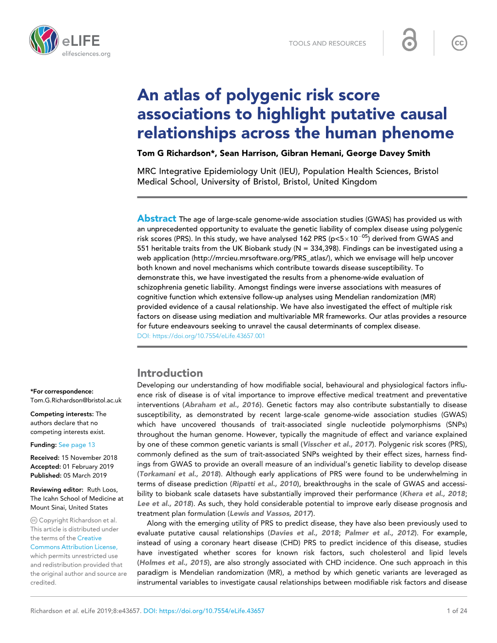 An Atlas of Polygenic Risk Score Associations to Highlight Putative