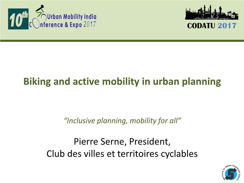 Biking and Active Mobility in Urban Planning