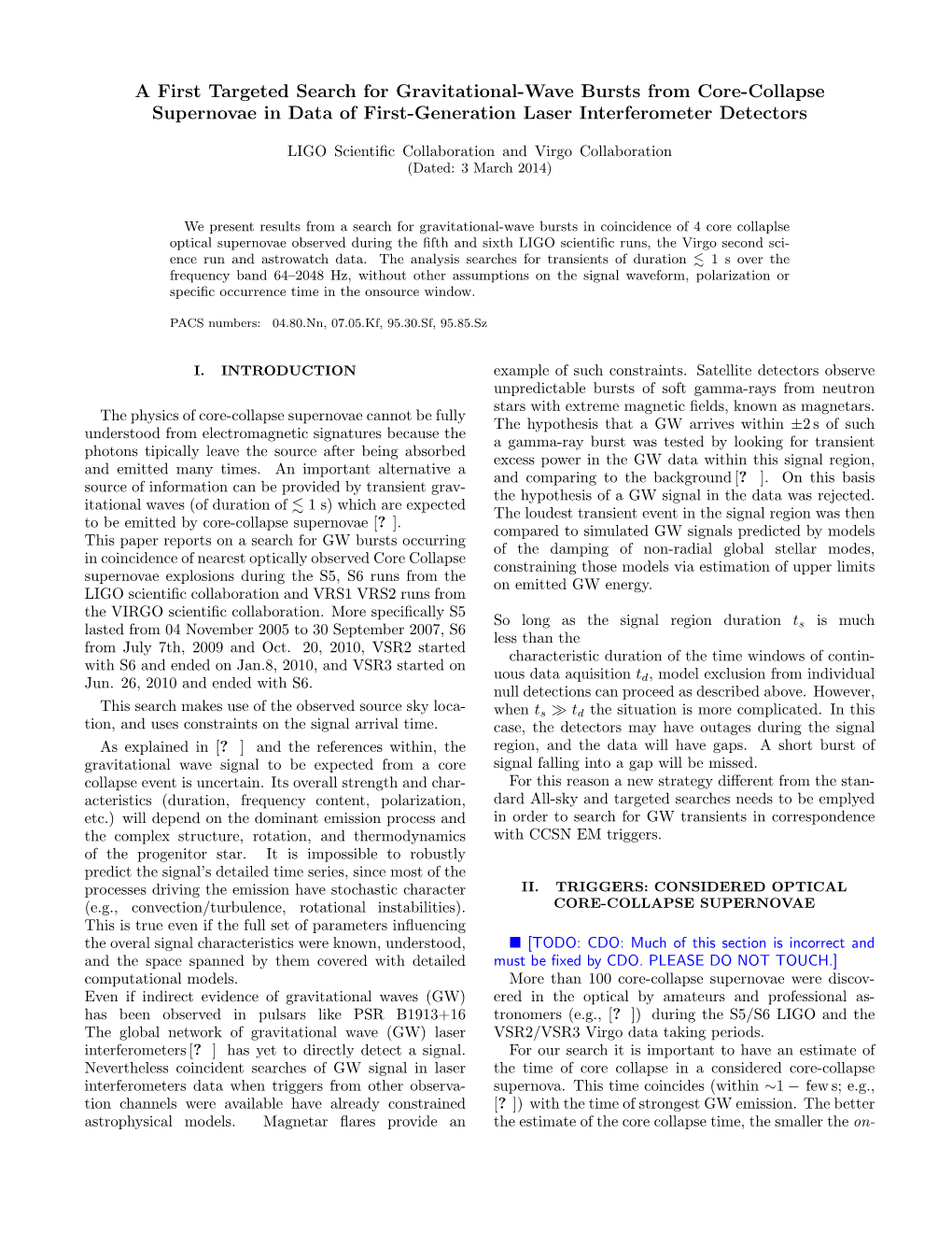 A First Targeted Search for Gravitational-Wave Bursts from Core-Collapse Supernovae in Data of First-Generation Laser Interferometer Detectors