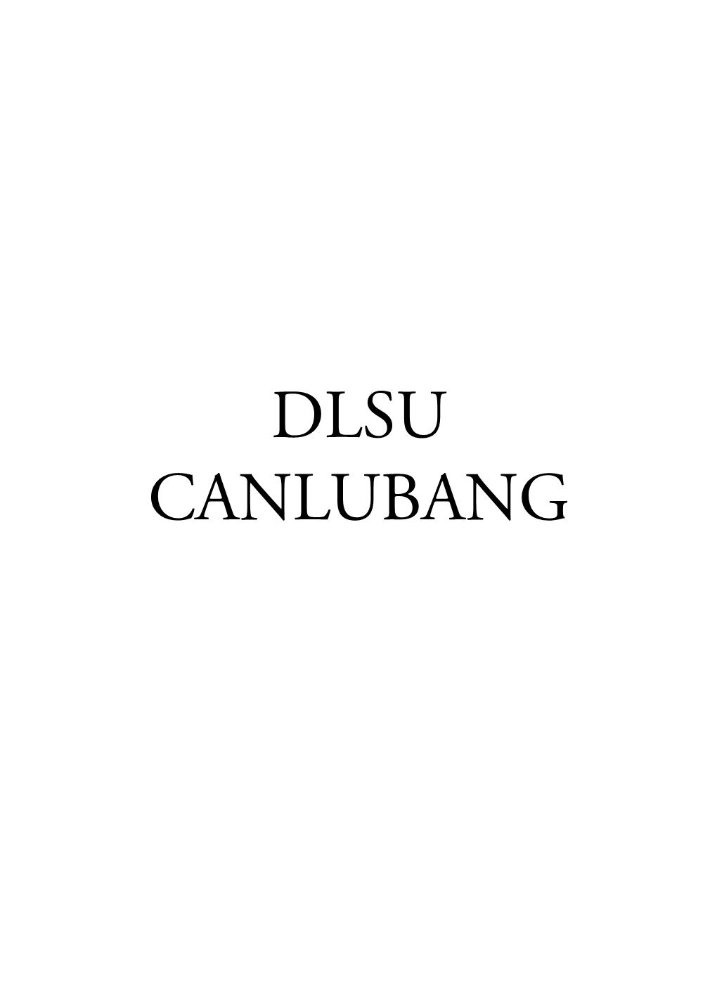 Dlsu Canlubang Contents