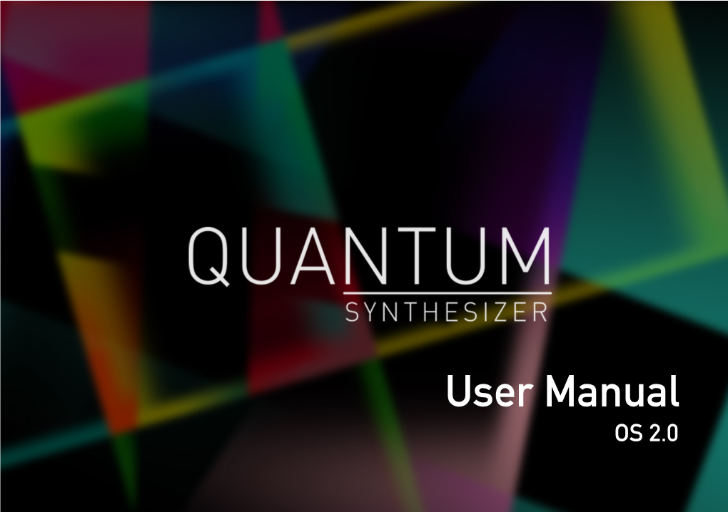 Waldorf Quantum OS 2.0 User Manual