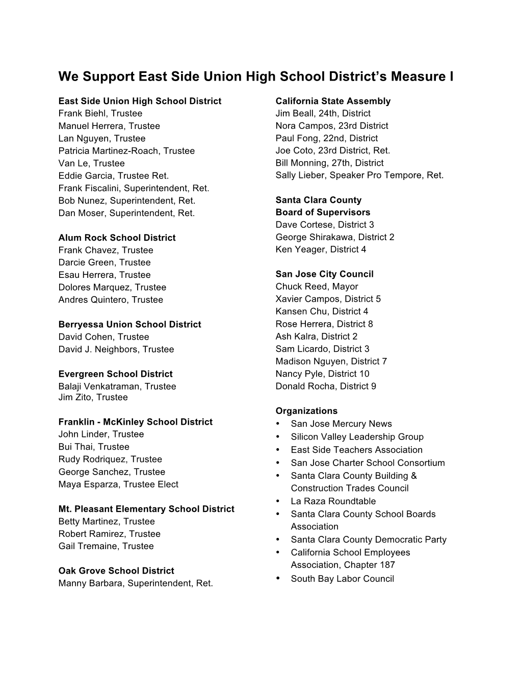 Endorsements Flyer 2 Page 10.24.12