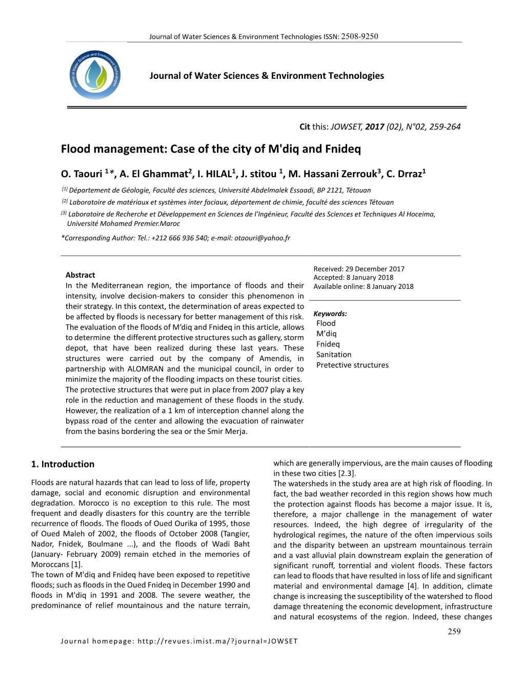 Case of the City of M'diq and Fnideq