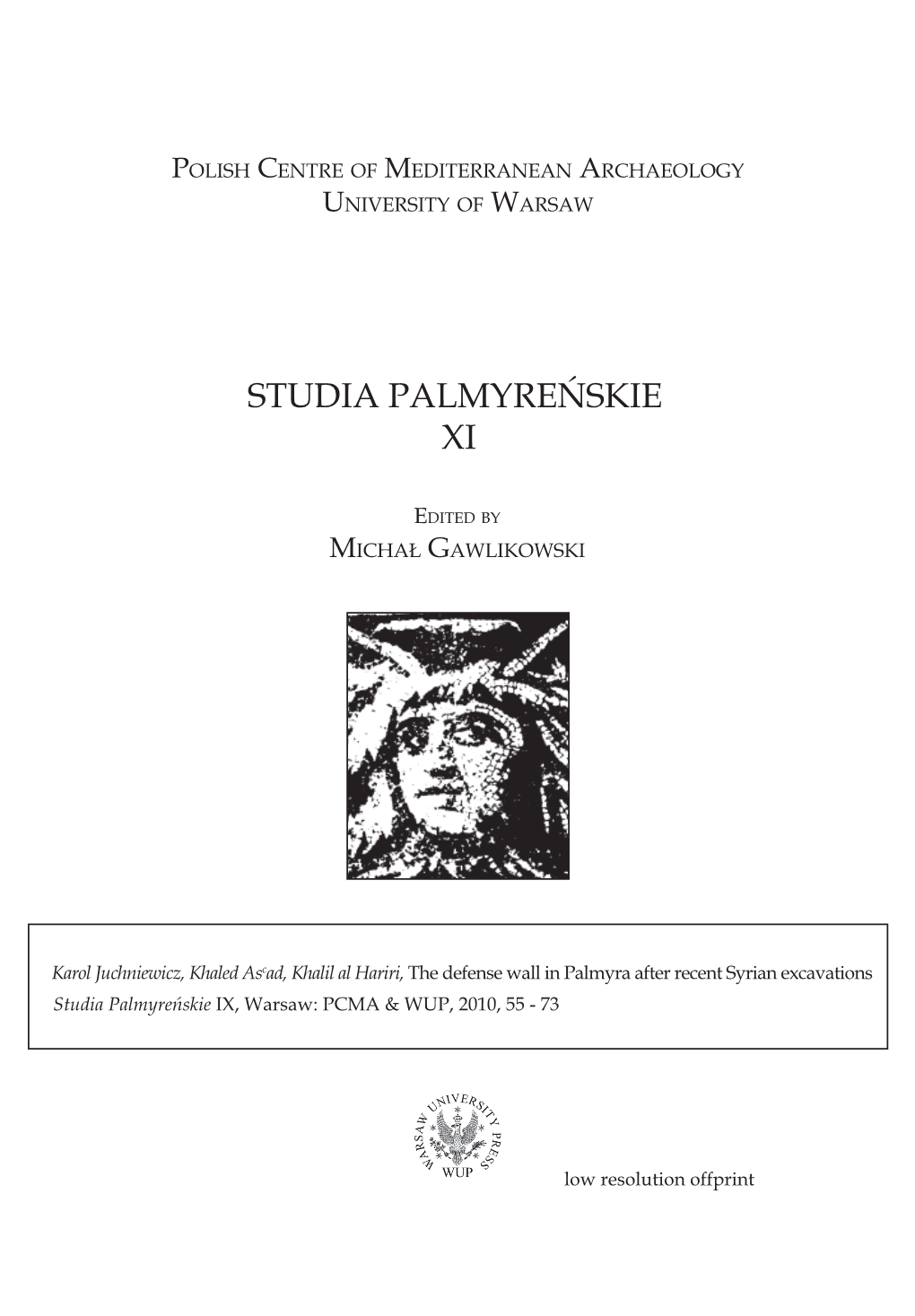 Studia Palmyreńskie Xi