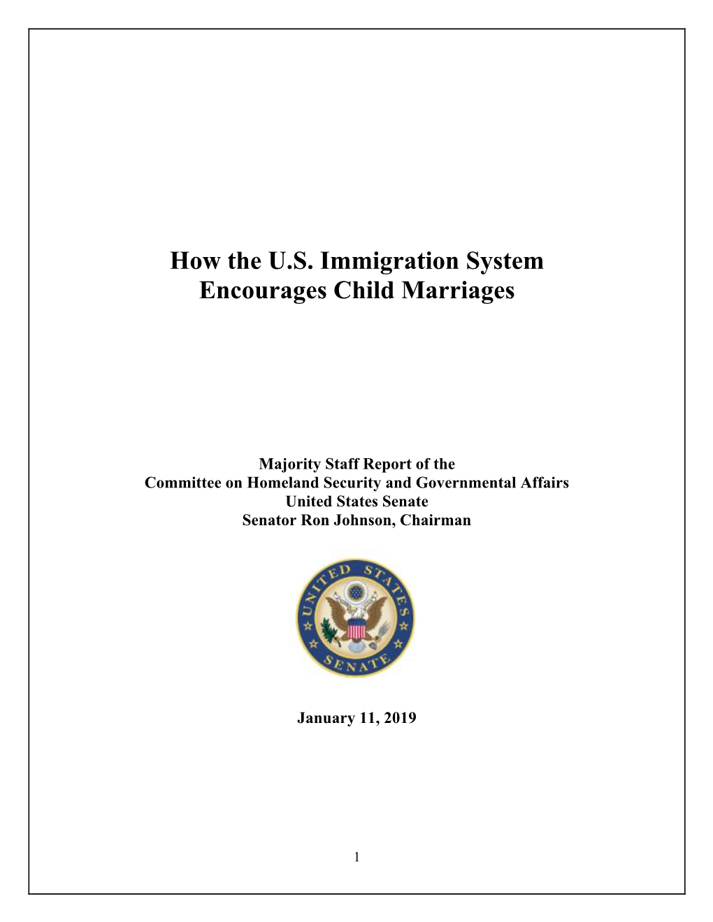 How the U.S. Immigration System Encourages Child Marriages