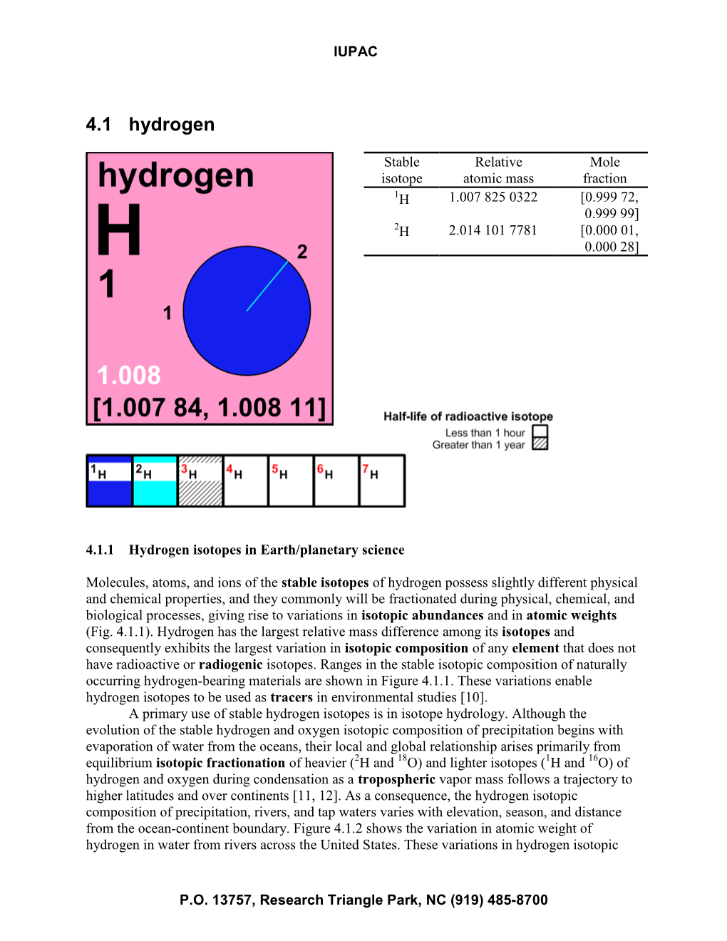 4.1 Hydrogen