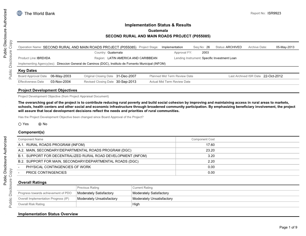 World Bank Document