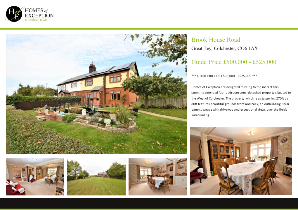 Brook House Road Guide Price £500000