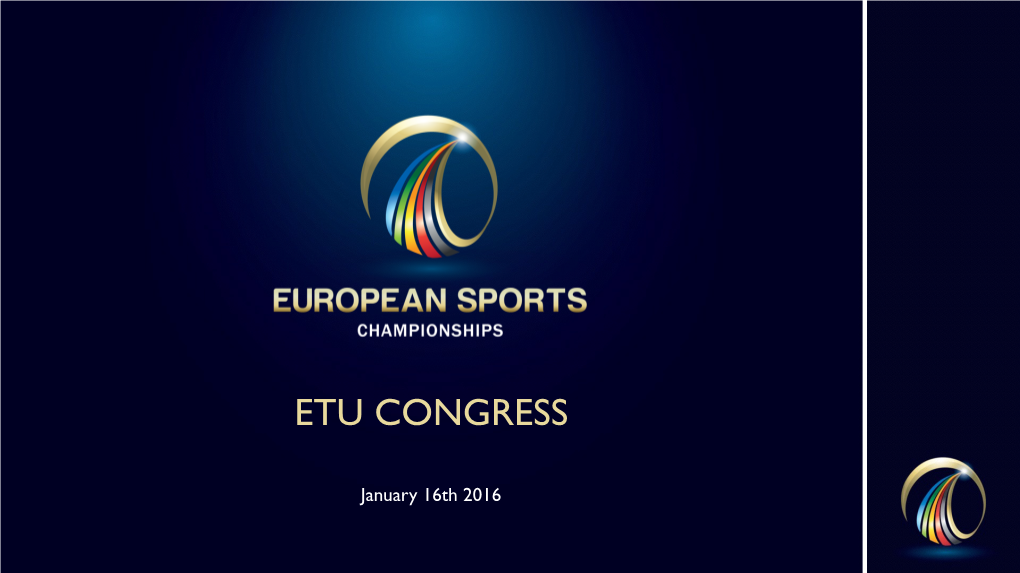 European Sports Championships 2018 Presentation