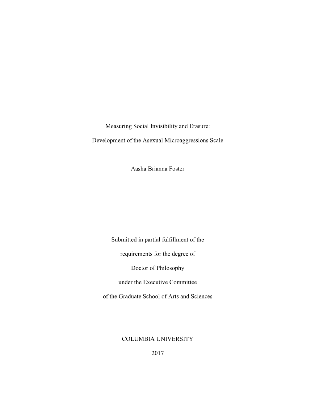 Measuring Social Invisibility and Erasure: Development of the Asexual Microaggressions Scale