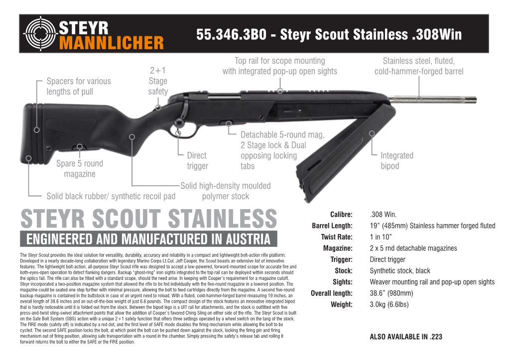 Steyr PRODUCT KNOWLEDGE SHEETS 0316