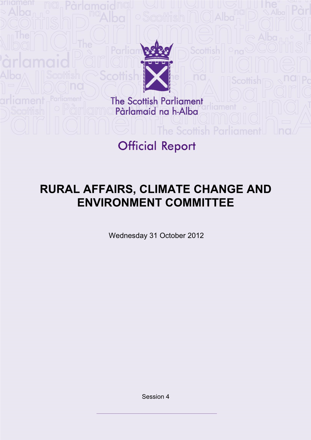 Rural Affairs, Climate Change and Environment Committee