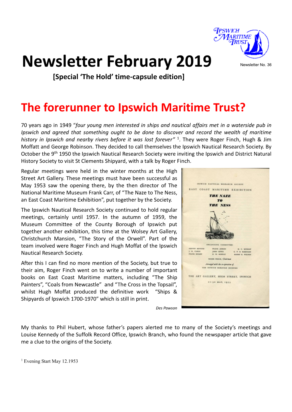 Newsletter February 2019 Newsletter No