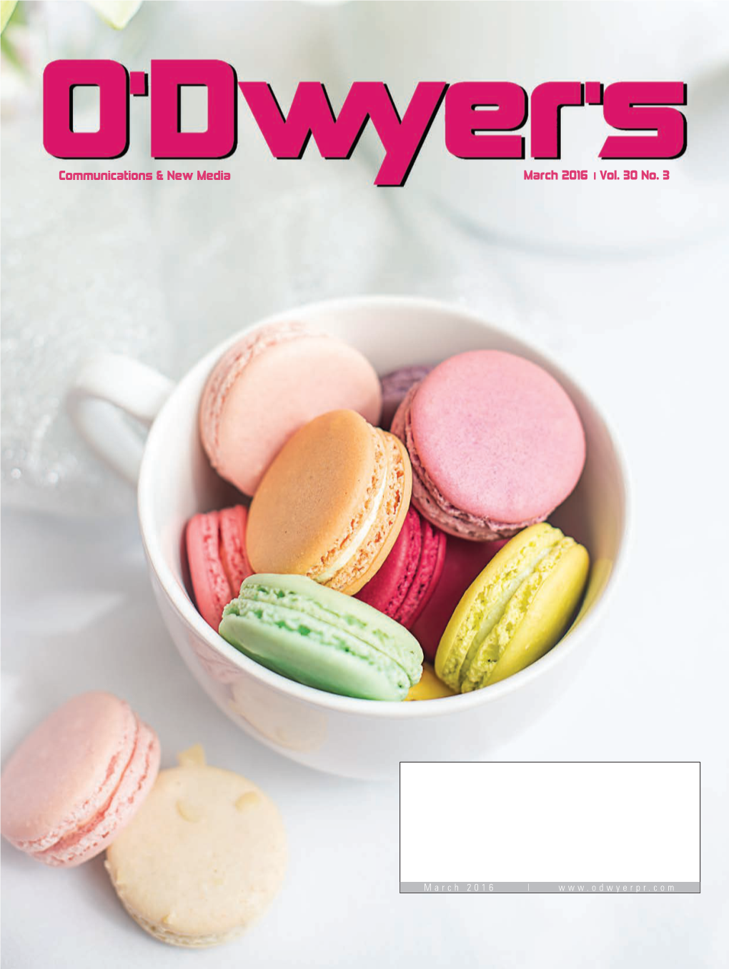 O'dwyer's Mar. '16 Food & Beverage PR Magazine