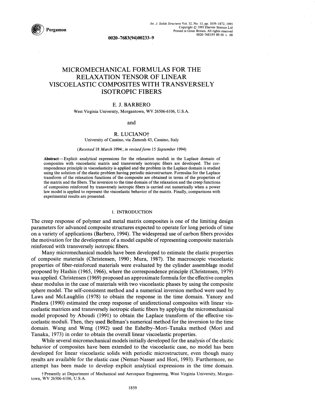 Micromechanical Formulas for the Relaxation Tensor of Linear Viscoelastic Composites with Transversely Isotropic Fibers