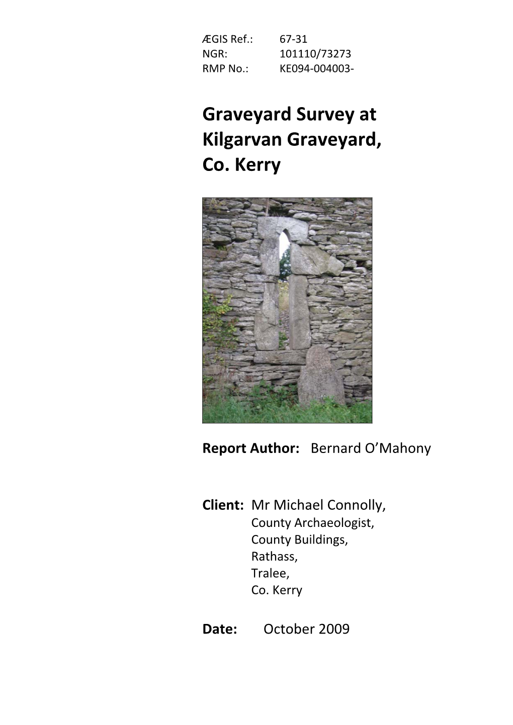 Kilgarvan Graveyard, Co. Kerry