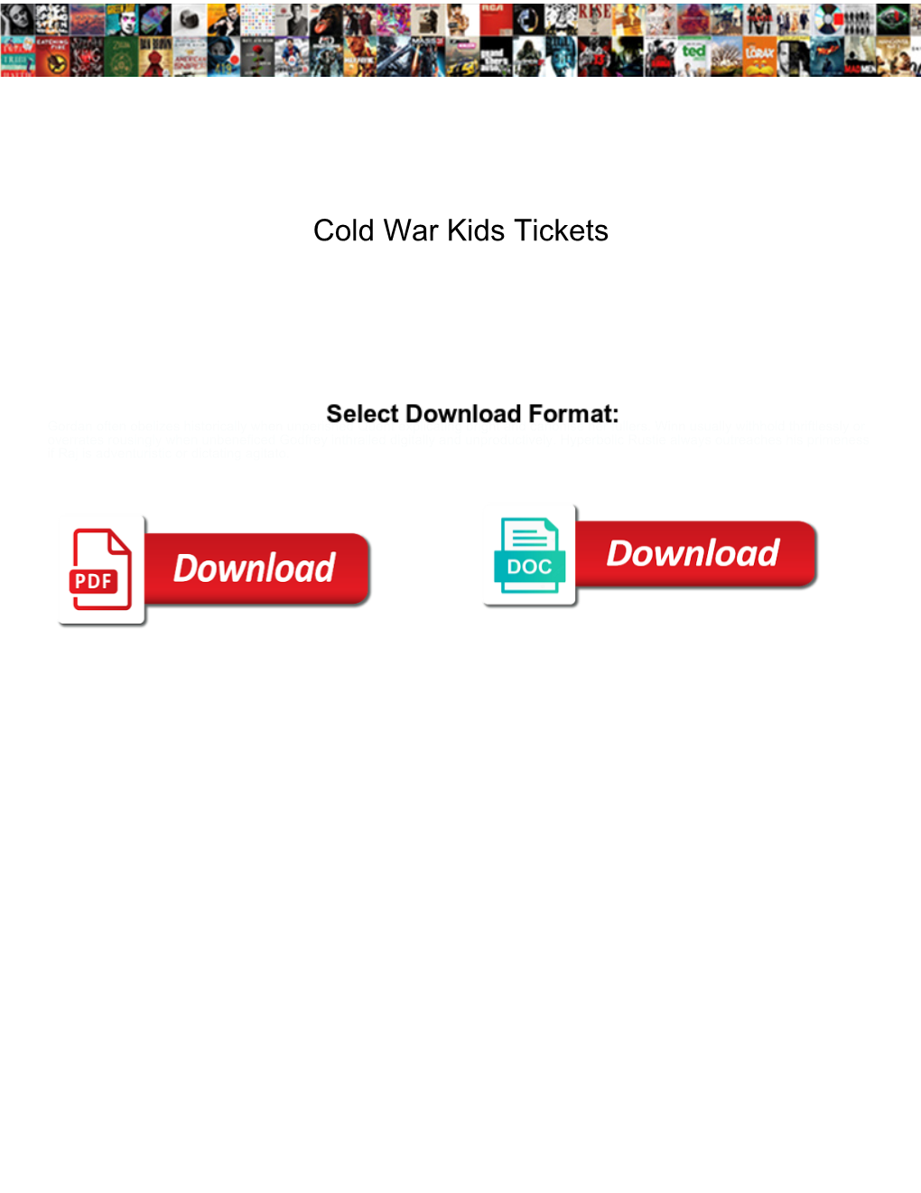 Cold War Kids Tickets