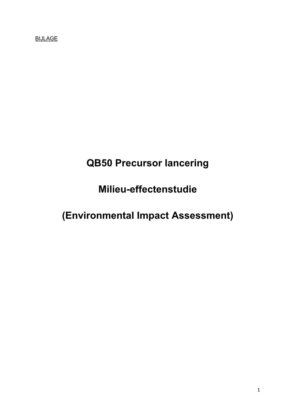 Environmental Impact Assessment)