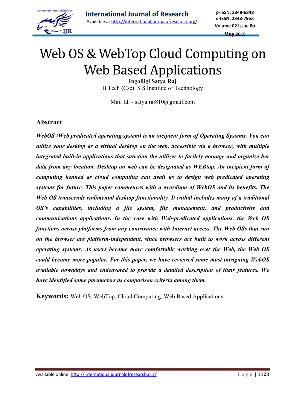 Web OS & Webtop Cloud Computing on Web Based Applications