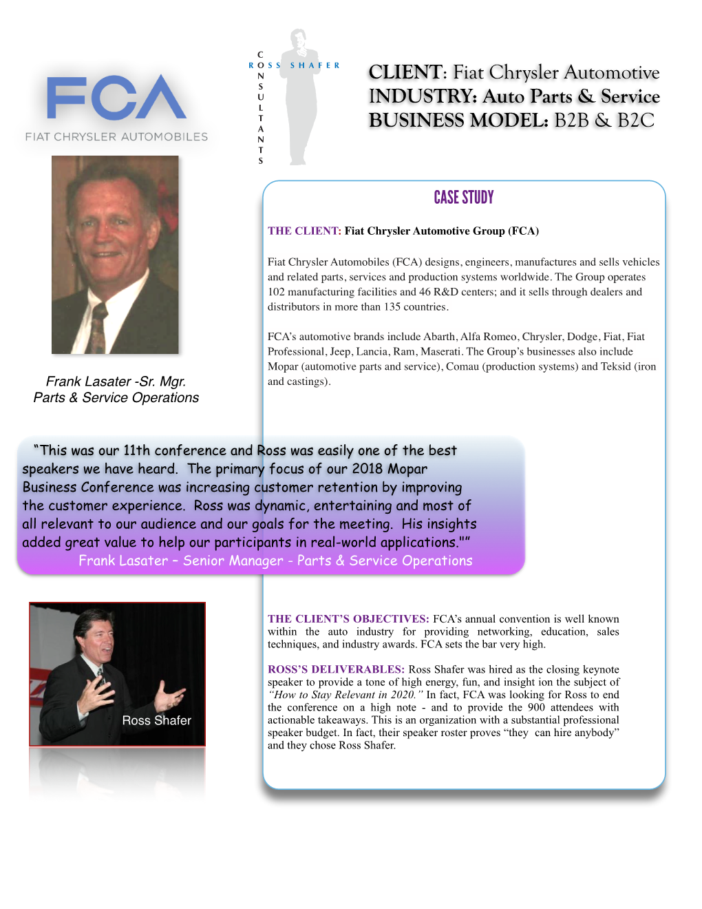 FCA Case Study BUREAU