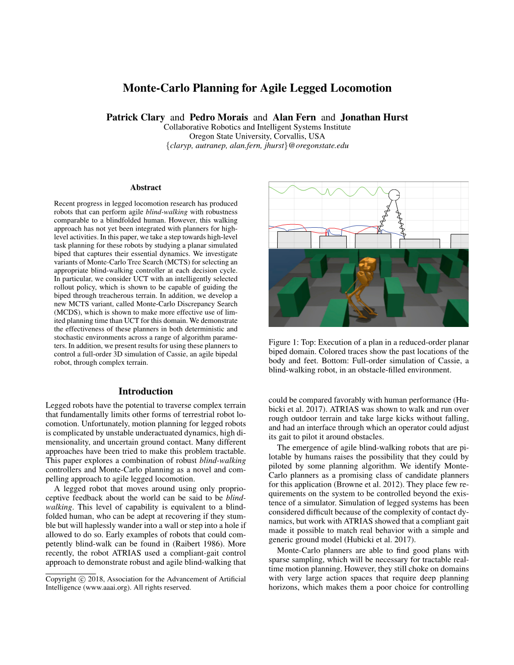 Monte-Carlo Planning for Agile Legged Locomotion