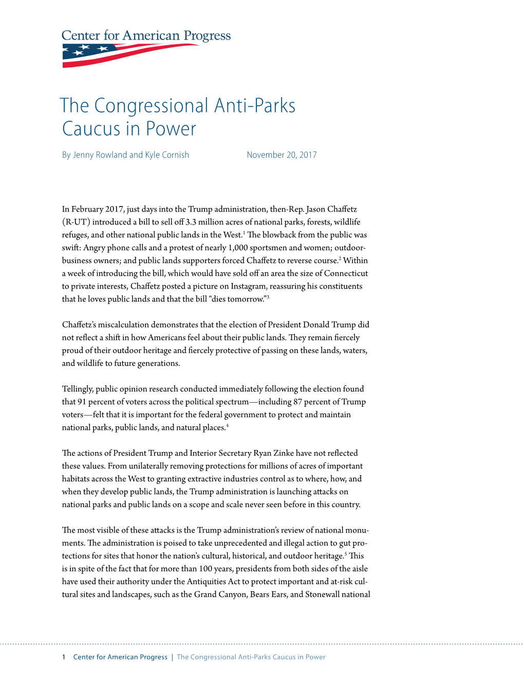 The Congressional Anti-Parks Caucus in Power