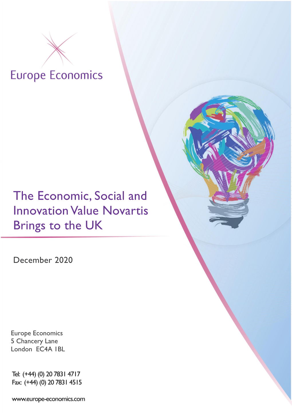 The Economic, Social and Innovation Value Novartis Brings to the UK