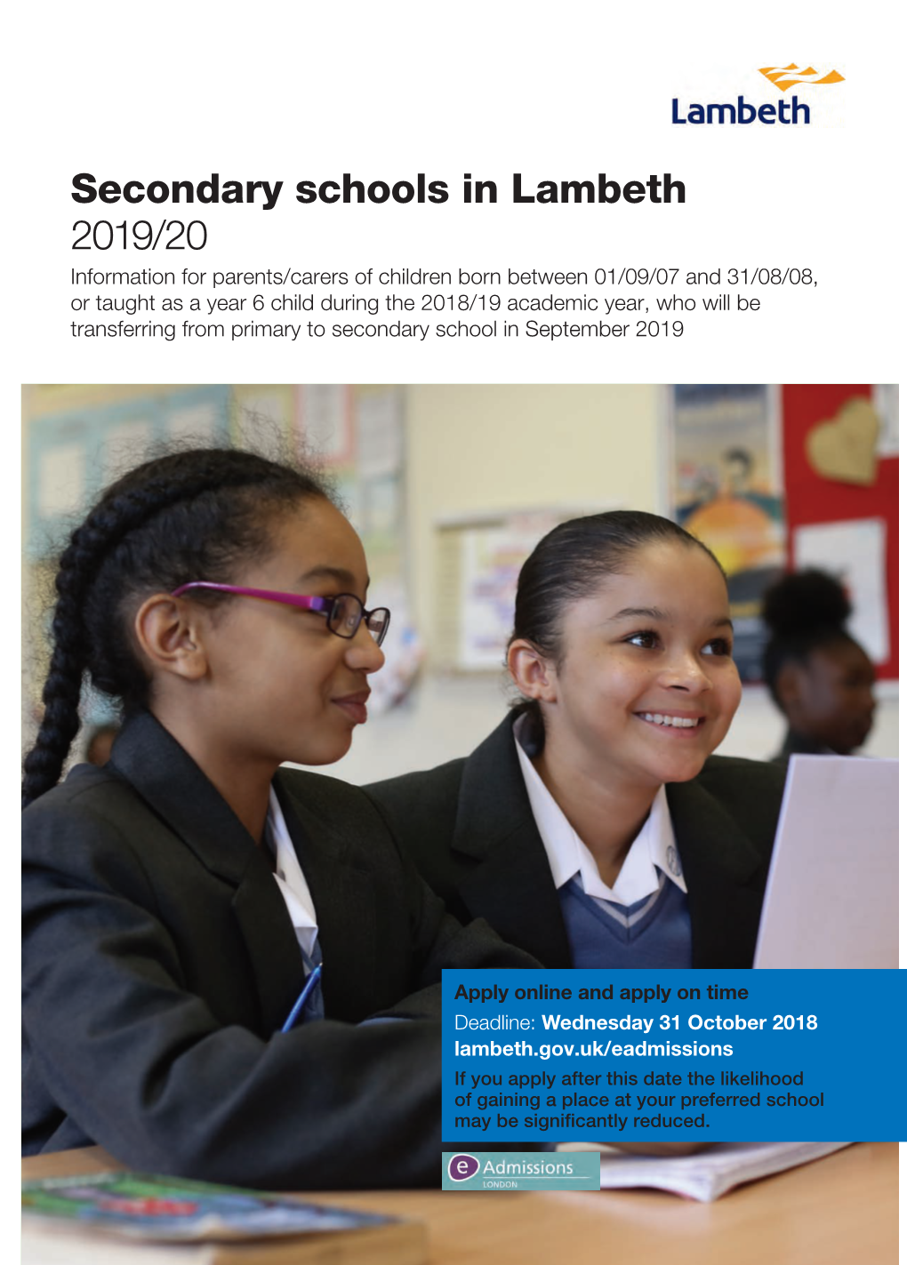 Secondary Schools in Lambeth 2019/20