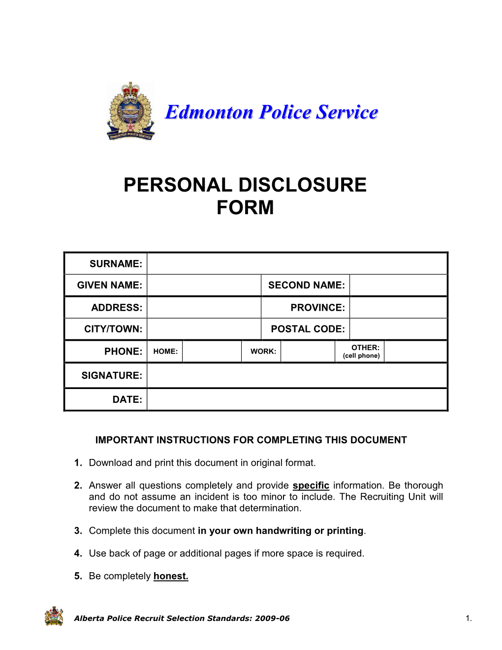 Edmonton Police Service Recruiting