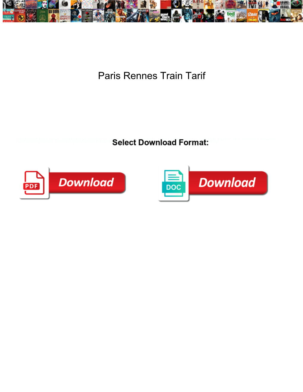 Paris Rennes Train Tarif