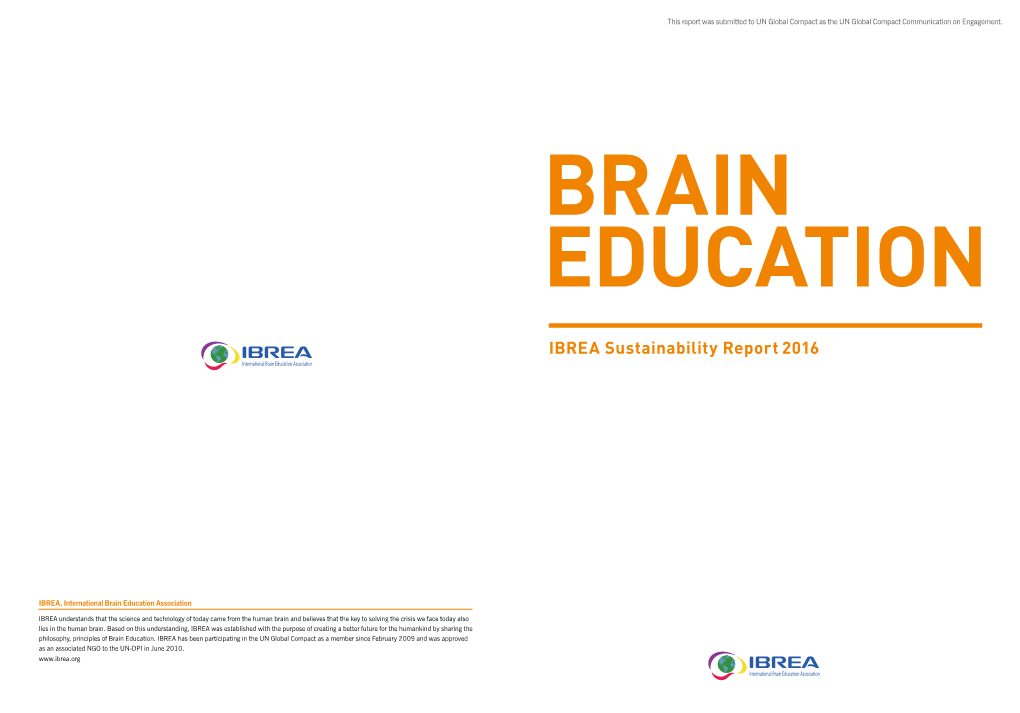 IBREA Sustainability Report 2016