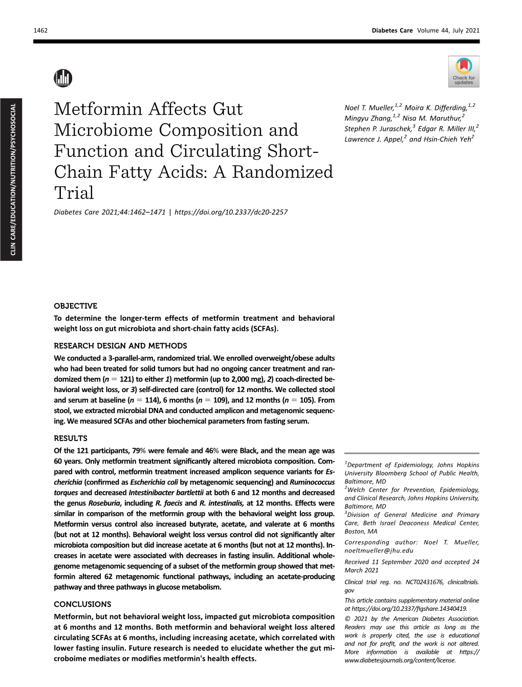 Metformin Affects Gut Microbiome Composition And