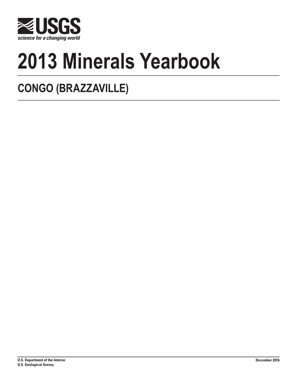 The Mineral Industry of Congo (Brazzaville) in 2013